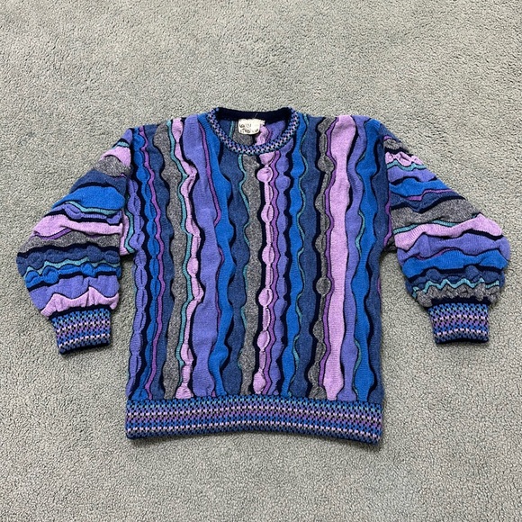 Lorry Marshall Other - VINTAGE 90's Lorry Marshall Coogi style colorful biggie sweater Size L